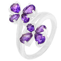 3*5, 6*4 MM Pear - Amethyst Faceted Ring - R5092A