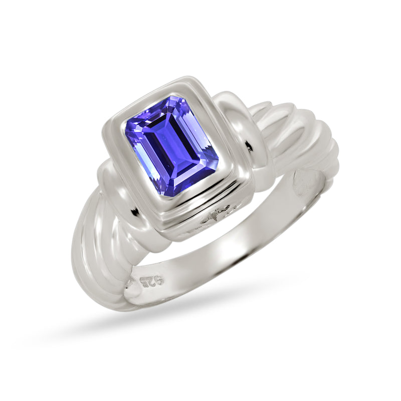 7*5 MM Octo - Iolite Ring - R5093I