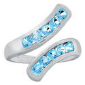 3*3 MM Round - Blue Topaz Ring - R5096BT