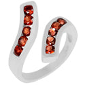 3*3 MM Round - Garnet Faceted Ring - R5096G