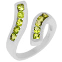 3*3 MM Round - Peridot Faceted Ring - R5096P