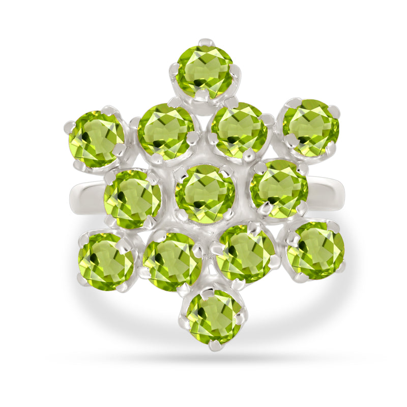 4*4 MM Round - Peridot Ring - R5097P