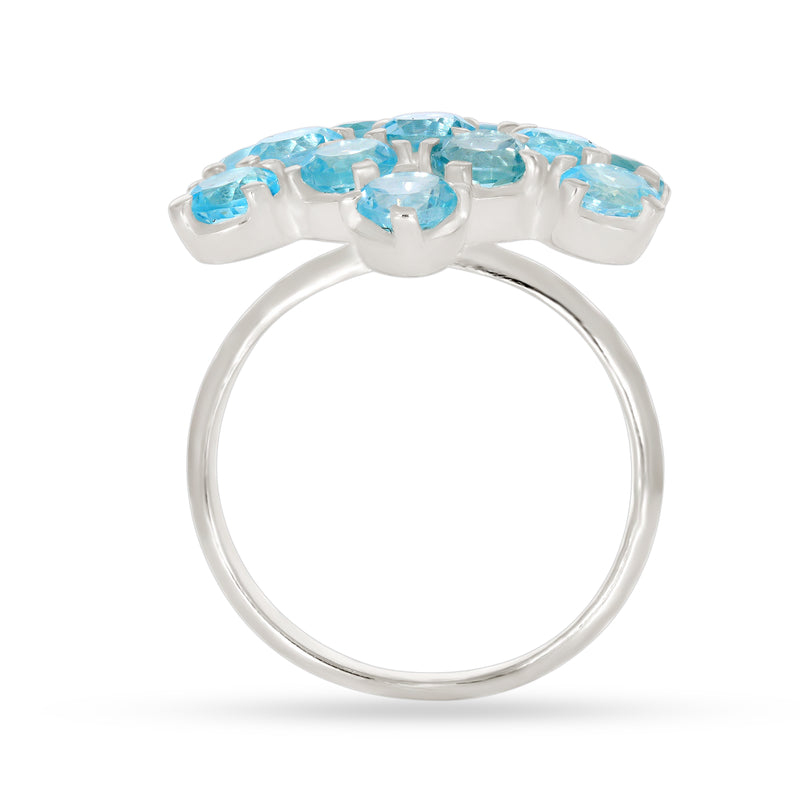 4*4 MM Round - Blue Topaz Ring - R5097BT