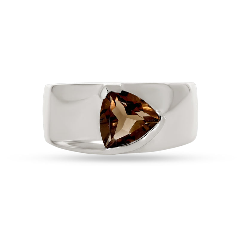 7*7 MM Trillion - Smokey Quartz Ring - R5098SQ