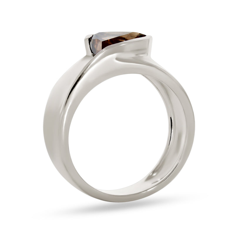 7*7 MM Trillion - Smokey Quartz Ring - R5098SQ