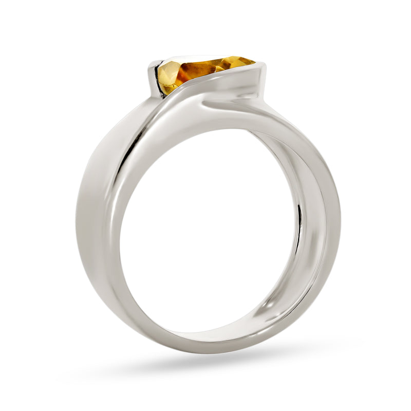 7*7 MM Trillion - Citrine Ring - R5098C