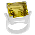 15*15 MM Square - Lemon Topaz Ring - R5101LT