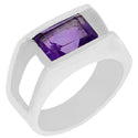 7*9 MM Octo - Amethyst Faceted Ring - R5103A
