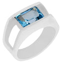 7*9 MM Octo - Blue Topaz Ring - R5103BT