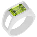 7*9 MM Octo - Peridot Faceted Ring - R5103P