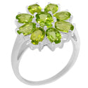 4*6, 5*7 MM Oval - Peridot Faceted Ring - R5104P