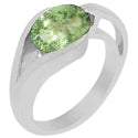 7*9 MM Oval - Green Amethyst Ring - R5109GA