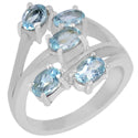 4*6 MM Oval - Blue Topaz Ring - R5111BT