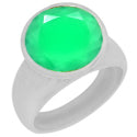 12*12 MM Round - Green Onyx Faceted Ring - R5117GO