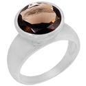 12*12 MM Round - Smokey Quartz Ring - R5117SQ