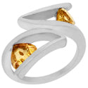 7*7, 5*5 MM Trillion - Citrine Ring - R5118C