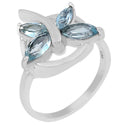 8*4 & 6*3 MM Marquise - Blue Topaz Ring - R5153BT