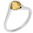 6*6 MM Round - Citrine Ring - R5159C