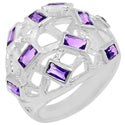4*2 MM Octo - Amethyst Faceted Ring - R5160A