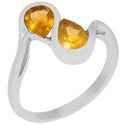 6*6 MM Heart - Citrine Ring - R5161C