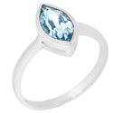 6*12 MM Marquise - Blue Topaz Ring - R5166BT