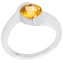 8*8 MM Round - Citrine Ring - R5167C