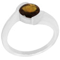 8*8 MM Round - Smokey Quartz Ring - R5167SQ