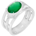 8*10 MM Oval - Green Onyx Faceted Ring - R5168GO