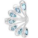 4*6 MM Pear - Blue Topaz Ring - R5169BT