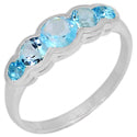 3, 4, 5 MM Round - Blue Topaz Ring - R5174BT