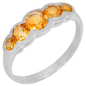 3, 4, 5 MM Round - Citrine Ring - R5174C