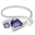 5*8 MM Pear, 4*4 MM Round - Iolite Ring - R5176I