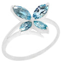 4*8, 3*6 MM Marquise - Blue Topaz Ring - R5177BT
