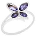 4*8, 3*6 MM Marquise - Iolite Ring - R5177I