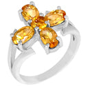 6*4 MM Oval & 4*4 MM Round - Citrine Ring - R5178C