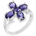 6*4 MM Oval & 4*4 MM Round - Iolite Ring - R5178I