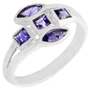 6*3 MM Marquise & 4*4 MM Square - Iolite Ring - R5179I
