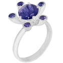 9*9, 3*3 MM Round - Iolite Ring - R5182I