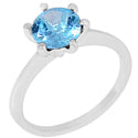 7*7 MM Round - Blue Topaz Ring - R5183BT
