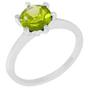 7*7 MM Round - Peridot Ring - R5183P