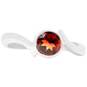 6*6 MM Round - Garnet Faceted Ring - R5184G