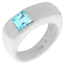 6*6 MM Square - Blue Topaz Ring - R5186BT