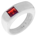 6*6 MM Square - Garnet Faceted Ring - R5186G