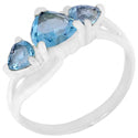 7, 5 MM Heart - Blue Topaz Ring - R5187BT