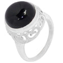 12*12 MM Round - Black Onyx Ring - R5188BO