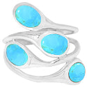 5*7 MM Oval - Blue Mohave Turquoise Ring - R5191BMT