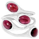 5*7 MM Oval - Garnet Cabochon Ring - R5191GC