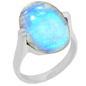 13*18 MM Oval - Rainbow Moonstone Ring - R5192RM