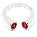 5*5 MM Round - Garnet Faceted Ring - R5198G