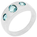 5*7 MM Oval & 4*4 MM Round - Blue Topaz Ring - R5202BT